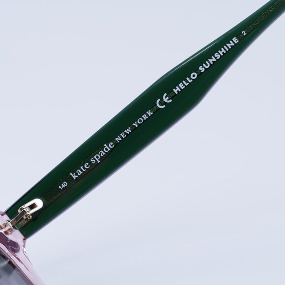 Kate Spade AMELIE/G/S 035J JP Sunglasses Pink Cat Eye Frame, Green Lenses main image 10